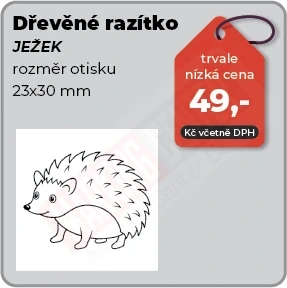 Dřevěné razítko Ježek