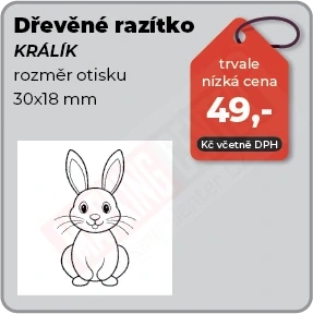 Dřevěné razítko Králík