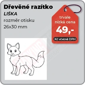 Dřevěné razítko Liška